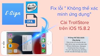 Cách fix lỗi quotKhông thể xác minh ứng dụng trên iOS  Cách cài TrollStore trên iOS 1582 hadu75tv [upl. by Dara259]