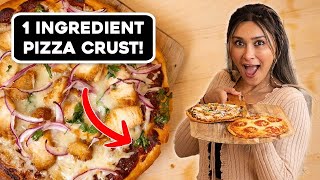 1 Ingredient Pizza Crust No Kneading I How to Make Low Carb Keto Pizza with this HACK [upl. by Jules745]