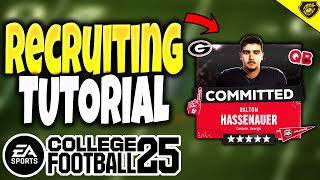 HOW TO RECRUIT IN COLLEGE FOOTBALL 25 [upl. by Ainnos610]