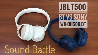 JBL Tune 500BT vs Sony WH Ch500 Bluetooth Headphones [upl. by Zenas]