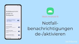 Notfallbenachrichtigungen aktivieren oder deaktivieren Android 15 [upl. by Akedijn]