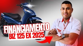 FINANCIAMENTO DA BIZ 125 EX 2025 COM ENTRADA DE 5 MIL REAISbiz125 honda motos motocicleta [upl. by Neehsar]