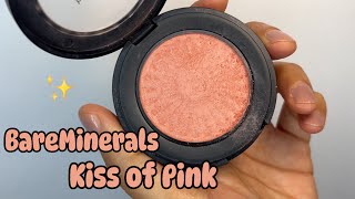 BareMinerals Blonzer  💋KISS of Pink swatch makeup [upl. by Seften222]