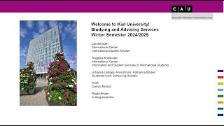 Orientation Studying and Advising Services at Kiel University  Winter Semester 20242025 [upl. by Yeleak]