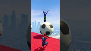 GTA 5 SPIDERMAN MINION WATER SLIDE RAGDOLL 57 gta spiderman minions [upl. by Antonella]