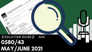 058043 MayJune 2021 Marking Scheme MS Audio Voiceover [upl. by Atiana]