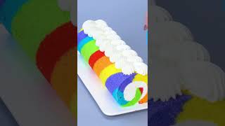 Fantasic Rainbow Roll Cake Recipe shorts [upl. by Eessej]