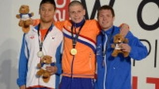 Swimming  mens 100m backstroke S14 medal ceremony  2013 IPC Swimming World Championships Montreal [upl. by Sivram]