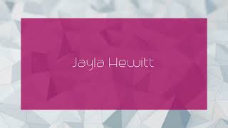 Jayla Hewitt  appearance [upl. by Burnard670]