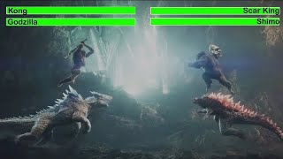 Godzilla x Kong The New Empire 2024 Final Battle with healthbars [upl. by Gwenore]