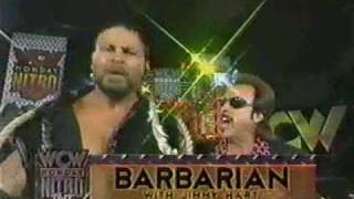 04201998 WCW Monday Nitro Pt 5  Barbarian with Jimmy Hart vs Wayne Bloom [upl. by Rajiv735]