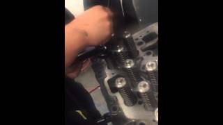 Cummins L10 valve removal [upl. by Maer]