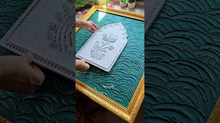 Mughal motifs Lippan Art in textured frame😍 trending shorts diyprojects diwali craft diy art [upl. by Hanus408]