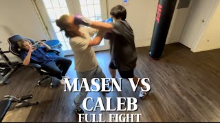 Masen vs Caleb Basement Boxing [upl. by Hirst]