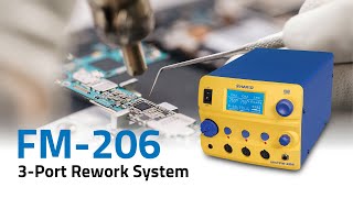 Hakko FM206 3Port Rework System — Video by American Hakko [upl. by Eudoca616]