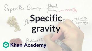 Specific gravity  Fluids  Physics  Khan Academy [upl. by Celik]