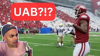 Arkansas vs UAB Simulation  EA College Football 2025 [upl. by Narak742]