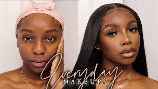 Detailed Flawless Everyday Soft Glam DARKSKIN WOC MakeUp Tutorial For Beginners [upl. by Gio]