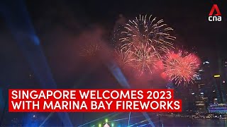 Singapore welcomes 2023 with New Year fireworks at Marina Bay [upl. by Danyluk536]