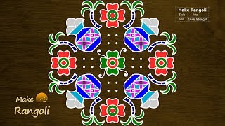 Festive Special Bhogi Kundalu With 16x6 Dots  Pongal Pots Kolam  Sankranthi Muggulu  Make Rangoli [upl. by Sweyn]