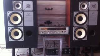 Wharfedale Dovedale SP HI END system speakers Sansui modelSW 12E TUBE RETRO RECIVER 1956 [upl. by Bilski]