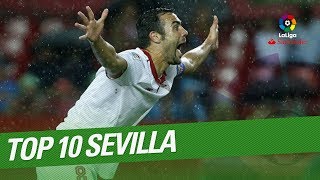 TOP 10 Goals Sevilla FC LaLiga Santander 20162017 [upl. by Leinnad]