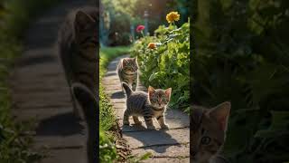 Playing cat kitty catlover kittys park flowers [upl. by Belloir98]