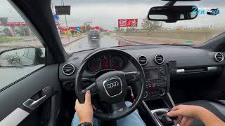 AUDI A3 8P 20 Tdi 170 Hp  POV  Rainy Day [upl. by Yehus589]