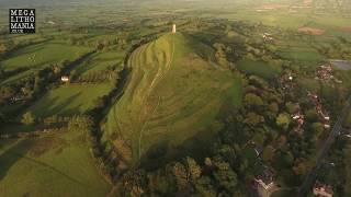 Glastonbury Tor from the Air  Aerial View of an Ancient Landscape [upl. by Ym]