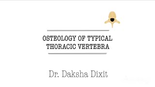 OSTEOLOGY OF TYPICAL THORACIC VERTEBRA [upl. by Groeg186]