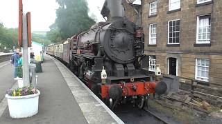 USATC S160 Class 2253 quotOmahaquot Departing Grosmont [upl. by Chen]