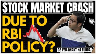 Stock market crash due to RBI policy  Bank nifty and nifty analysis  8022024 [upl. by Belia]