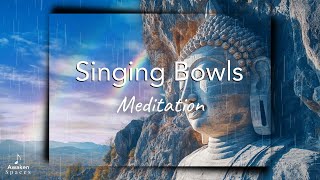 Singing Bowls Meditation  5 Minute Relaxation Music  1 Minute of Silence [upl. by Phineas]