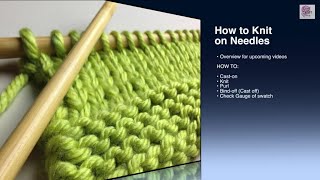 How to Knit  Cast On Beginner with closed captions start knitting [upl. by Nedry]