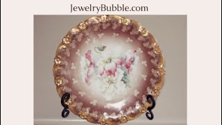 Limoges France Plate in Porcelain  Jewelry Bubble [upl. by Absa901]