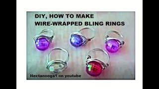 JEWELRY MAKING How to make a BLING RING wire wrapped ring [upl. by Lotus156]