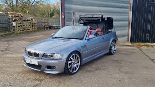 BMW E46 M3 Manual Convertible  83k Miles  Roof 2  See oldcolonelcarscouk [upl. by Muldon]