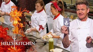 Cooking With Alcohol Challenge Goes Up In Flames  Hells Kitchen [upl. by Mavilia]