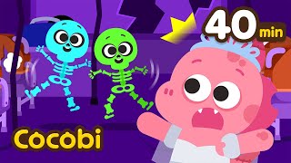 Jumping Spooky Skeletons  and More Halloween Songs for Kids  Cocobi [upl. by Elocim]