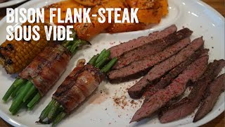 Bison Flank Steak Sous Vide [upl. by Aymahs]