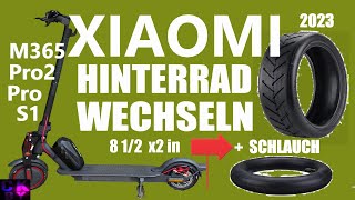 Xiaomi Hinterrad wechseln 2023 per Hand Reifen  Schlauch m365Pro2ProS1🛴🛠 ✔ Der geheim Trick [upl. by Annairb]