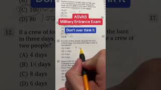 ASVAB Arithmetic Reasoning answers walkthrough 12 [upl. by Clayberg]