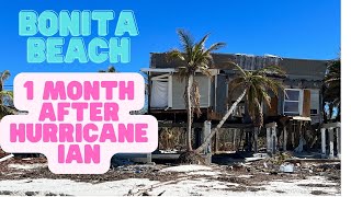 Bonita Beach 1 month after Hurricane Ian  Hurricane Recovery  Beach Walk 4k  Docs Beach House [upl. by Anayek]