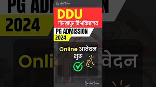 DDU Gorakhpur University PG Admission Form 2024 Out✅ [upl. by Gottfried]