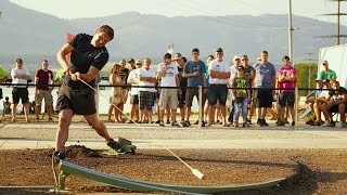 Farmers Golf competition in Switzerland  Red Bull Hornussen [upl. by Oberheim670]