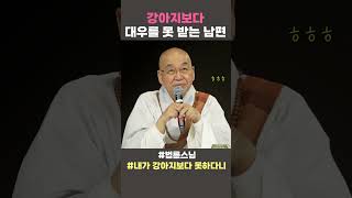 강아지보다 대우를 못 받는 남편 법륜스님 법륜스님쇼츠 법륜쇼츠 즉문즉설 정토불교대학 내가강아지보다못하다니 [upl. by Hardman]