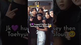 Jk💜 hugged Halsey then Taehyung feel jealous 🥺shorts btsshorts btsarmy bts ytshorts trending [upl. by Nachison390]