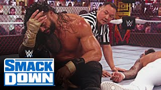 Roman Reigns makes Jey Uso say “I quit” inside Hell in a Cell SmackDown Oct 30 2020 [upl. by Nal186]