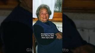 Giuseppina Projetto Lived To Be 116 Years Old🕊️giuseppina history fy shorts records italian [upl. by Noreik181]