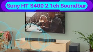 The Sony  HTS400 21ch Soundbar soundbar features Dolby Digital Audio wireless subwoofer [upl. by Mozelle100]